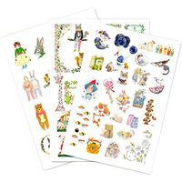 5 PCS Animals Fairy Tale DIY Photo Album Diary Luggage Book Phone Stickers