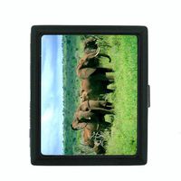 Metal Cigarette Case Holder Box Elephant Design-004