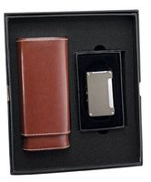 Visol "Lone Star" and "Zidane" Cigar Case and Lighter Gift Set