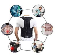 Posture Corrector Clavicle Brace for Men and Women, Treat Thoracic Kyphosis, Shoulder Alignment, Upper Back Pain Relief | Easy to WEAR, Improve Confidence (XL: Waist Length fits 36.2-40.2", Black)
