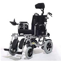 NADAENW Fully Lying Lightweight Intelligent Electric Wheelchair Folding Aluminum Alloy Wheelchairs with Adjustable Armrest and Detachable Foot Rest