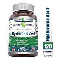 Amazing Formulas Hyaluronic Acid 200 mg 120 Capsules (Non-GMO) - Support Healthy Connective Tissue and Joints - Promote Youthful Healthy Skin