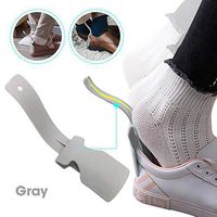 MOGOI Lazy Shoes Helper for Easy to Wear Shoes, Portable Shoe Lifting Helper, Sock Slider Handled Shoe Horn for Seniors, Kids, Disabled and Pregnancy - Perfect for Everyday Use (1pcs, Grey)