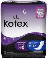 U by Kotex Maxi Pads, Overnight, Unscented 14 ea (Pack of 3)