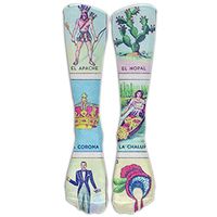 Loteria Colorful Xmas Gifts Knee High Graduated Compression Socks For Women And Men - Best Medical,Travel & Flight Socks - Running & Fitness
