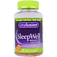 Vitafusion SleepWell Gummy Sleep Aid for Adults, White Tea & Passion Fruit 60 ea by Vitafusion
