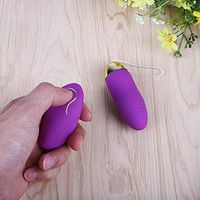 AIIALLI Portable Waterproof Mute Jumping Egg Vibrantor Bullet for Women -Purple