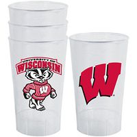 Wisconsin Badgers Plastic Tumbler 4-Pack