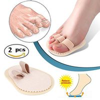 Toe Splint & Straightener, Adjustable Loops Hammer Toe Correctors Brace w/Slip-on Cushion Metatarsal Pads for Claw Curled & Crooked Toes - Support Guard (1 Loop, 1 Pair)