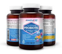 Amazing 4U2 Probiotics 50 Billion 13 Strains. Best Probiotic Supplement for Women and Men. Once Daily, 30 Delayed-Release Capsules. Relieve IBS Constipation Diarrhea Colitis UTI Vaginal Health