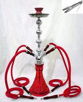 4 hose 26" CLIP Hookah nargila shisha bar narguile nargile glass water Vase new