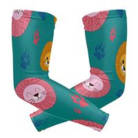 LEVEIS Lion Arm Sleeves UV Protection for Men Women Sunblock Protective Gloves Running Golf Cycling Driving Long Arm Cover 1 Pair