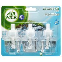 Air Wick Scented Oil Air Freshener, Fresh Waters Scent, Triple Refills, 0.67 oz (Pack of 12)
