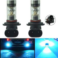 2X 9145 H10 High Power 100W LED 8000K Ice Blue Fog Light Lamps Bulbs