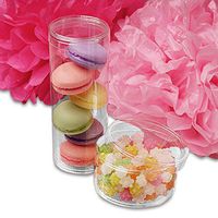 Round PVC Clear Containers 2 1/2" X 4" | Quantity: 48