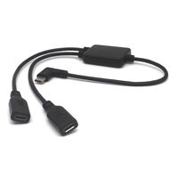 Kework USB Type C Splitter, 30cm Left & Right Angle USB C Splitter Cable, 2 Ports USB3.1 Type-c Hub 1 Male to 2 Female Extension Splitter Y Type Cable (Left & Right)