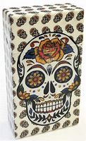 Eclipse Candy Skull Design Crushproof Hard Plastic Cigarette Case, 100s, Choose Your Own Style! 3117CSKULL (Orange Flower)