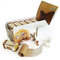 MOON Unbleached Slow Burning Pure Hemp Rolling Paper Cigarette Paper (Rolls - 1 Box)