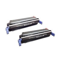 Speedy Toner HP 645A Remanufactured Toners Cartridges Replacement for Hip Color Laserjet 5500, 5552 - Set of 2, Black
