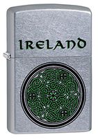 Zippo Lighter: Ireland Celtic Knot - Street Chrome 79254
