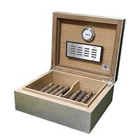 JCJ-Shop Travel Humidors, con 2-Zone Storage and Wet Seal, for Humidification of Cigars, Holds 50 Cigars