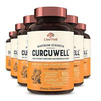 CurcuWell - Maximum Strength Joint, Body and Cognitive Support | High-Potency Curcumin and Boswellia Blend (360 Capsules)