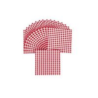 Red Gingham Luncheon Napkins - Tableware & Napkins