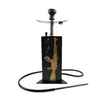 JYH-U Modern Hookah Set with Pliers and LED Lights, Indestructible Glass Hookah Bowl with Metal, More Stable Finished Hookah with 1 Hose
