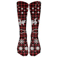 Unisex Humping Moose Holiday Sports Baseball Running Tube Stocking With Knee High Long Socks