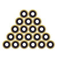 Healvaluefit Oxygen Tank Regulator Brass Yoke Washer O Ring Seals Brass with Rubber - Pack of 30