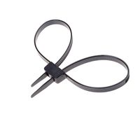 Black Disposable Heavy Duty Police Nylon Double Zip Ties Handcuffs Cable Ties UV Pack of 10