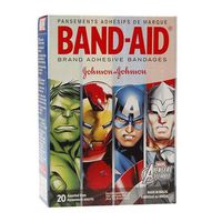 BAND-AID Marvel Avengers Children's Adhesive Bandages, Assorted Characted & Sizes, Colors May Vary 20 ea (Pack of 2)