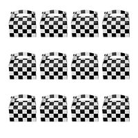 Tytroy 12 PC Checkered Racing Flag Pennant Flag Black White Treat Box Party Favor Goodie Box