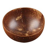 WWSHM Coconut Shell Bowl Natural Home Storage Bowls Log Ice Cream Cup Cutlery Dessert Container Fruit Salad Decorative Crafts Bowls (Color : Brown)