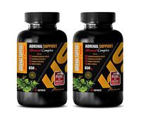 Anxiety Supplements - Adrenal Support Advanced Complex - Natural Formula - Stress and Anxiety Relief - holy Basil rhodiola - 2 Bottles (120 Capsules)