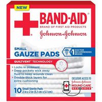 Johnson & Johnson Anti Leak Gauze Pads - 10ct, White (Pack of 24)