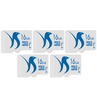 FATTYDOVE Micro SD Card 16GB 5-Pack Micro SDHC Card with MicroSD Adapter High Speed Memory Card Class 10 UHS-3 (16GB U3 5 Pack)