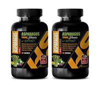 Brain Memory Supplements - Asparagus Young Shoots 4:1 Extract 600 MG - antioxidant Skin Supplement - 2 Bottles 200 Capsules