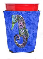 Caroline's Treasures 8639RSC Seahorse Purple and Blue Red Solo Cup Beverage Insulator Hugger, Red Solo Cup, multicolor