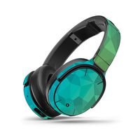 MightySkins Skin Compatible with Skullcandy Venue Wireless Headphones - Blue Green Polygon | Protective, Durable, and Unique Vinyl wrap Cover | Easy to Apply, Remove | Made in The USA