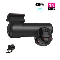 podofo Dual Dash Cam 1080P Full HD Front and Rear Camera for Car with 360°Wide Vision Car Driving Recorder Support WiFi, Sony Sensor, Voice Control, IR Night Vision, G Sensor, 24hr Parking Mode, Loop