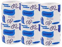 Multifold Roll Paper Toilet Paper Soft Absorbent Tissues Paper,Solid Hollow Roll Paper,100% Natural Wood Pulp 3 Layers Padded Toilet Paper Bath Tissues Kitchen Paper (style A 6 rolls)