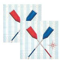 Ideal Home Range 3-Ply Paper Paddle, 20 Count Cocktail Napkins Set of 2