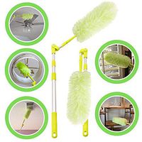 Pure Care Microfiber Feather Duster with Extension Pole, Lightweight, Washable, Extendable Dusters for Cleaning Ceiling Fan, Blinds, Cobwebs, Baseboards