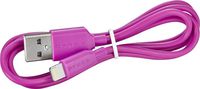 Dynex - Apple MFi Certified 3' Lightning-to-USB Charge-and-Sync Cable-Pink
