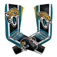 Jacksonville Jaguars Cooling Arm Sleeve (Pair) - Elbow Brace Support Sun UV Protection for Men & Women - Sports Sleeves for Basketball Baseball Softball Volleyball