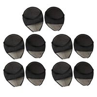 Exttlliy 5 Pairs Cotton Women's Liner Socks Half Socks Forefoot Pads Non-Skid Sheer Toe Cover with Cushion (Black)