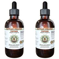 Thyme Alcohol-FREE Liquid Extract, Organic Thyme (Thymus Vulgaris) Dried Leaf Glycerite 2x2 oz
