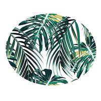 Togethor Bathroom Carpet Plant Gardening Comfortable Round Flannel Kitchen Anti-Slip mat Carpet Botany Elements Blanket