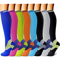 CHARMKING Compression Socks 15-20 mmHg is BEST Graduated Athletic & Medical for Men & Women Running, Travel, Nurses, Pregnant - Boost Performance Blood Circulation & Recovery(Large/X-Large,Assorted14)
